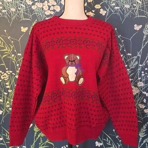 Vintage Jennifer Adams Sweater with Bear